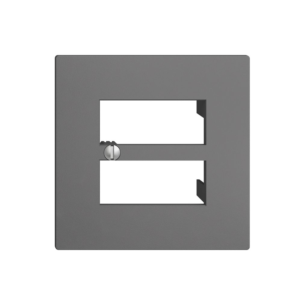 Frontplatte 4×RJ45 EDIZIOdue dunkelgrau, R&M swissline