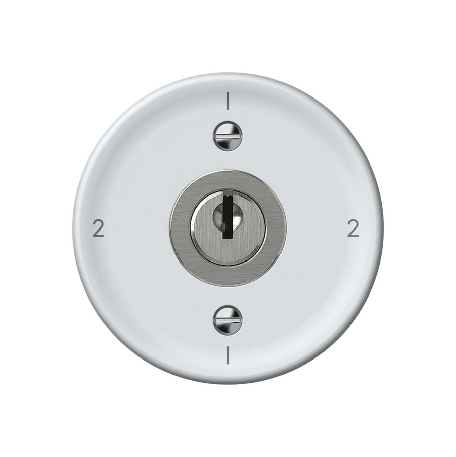 Interrupteur à clé origin commutateur 3/1L 16A 250V 1-2-1-2 60×60mm blanc