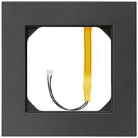 Telaio di copertura kallysto.pro 1×1 nero per illuminazione angolo rosso