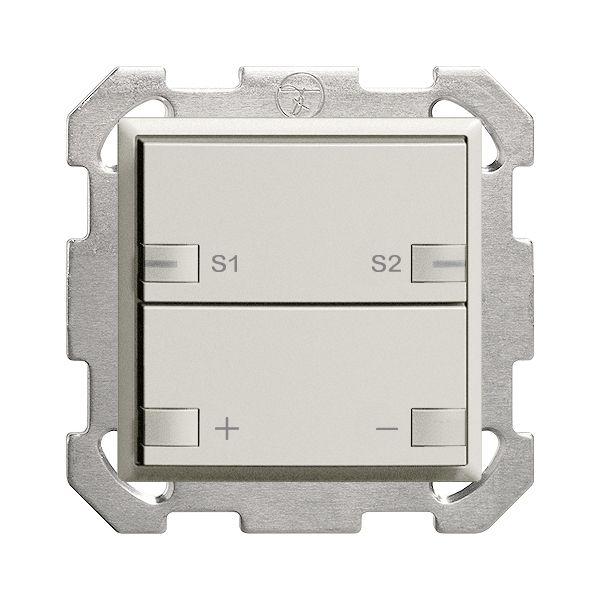 Variateur LED ENC EDIZIOdue ZEP FM sans LED 2×bouton 2×commandes gris clair