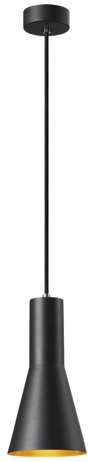 Lampada a sospensione SLV PHELIA 130 E27 23W Ø130×255mm nero/oro