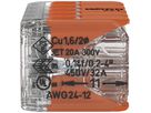 Borne de connexion WAGO 221 10×0.2…4mm² levier 32A 450V orange transparent