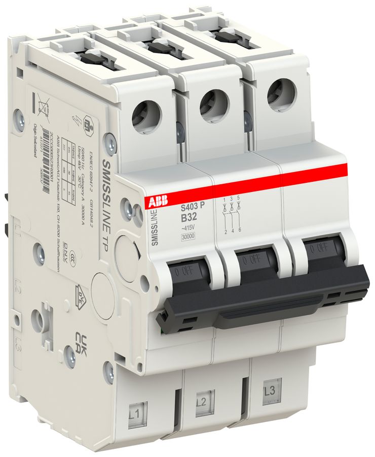 Disgiuntore SMISSLINE TP, 3L, B, 32A, 30kA