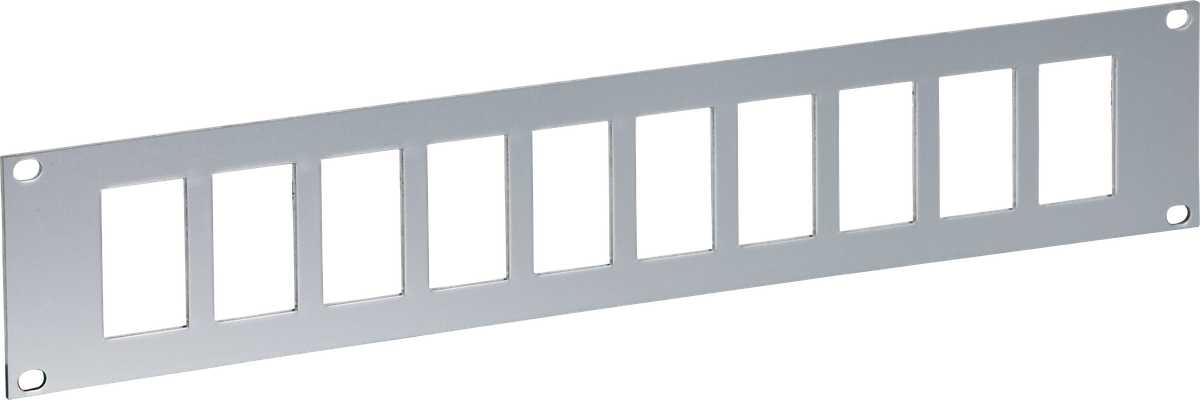 Placca frontale FLF 19" Minkels 2UA 10×FLF, all