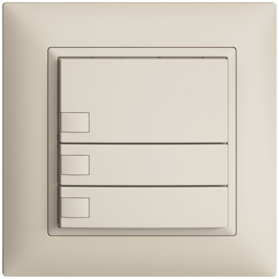 Poussoir ENC KNX 3× EDIZIOdue crema RGB sans LED