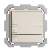 UP-KNX-Taster RGB EDUE, 250mW, m.RGB-LED, 3×Taste, 1×Tastenbelegung, crema