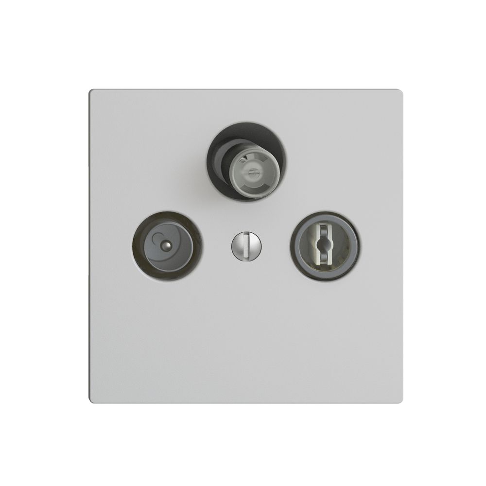 Prise d'antenne SAT DB52 EDIZIOdue gris clair avec IEC/F