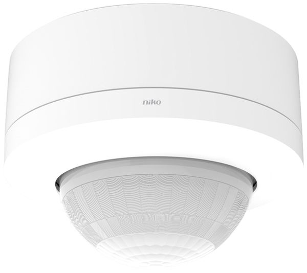 Détecteur de présence AP Niko P46LR 360° Slave DALI BMS 32…37m IP54 blanc