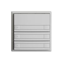 UP-Taster KNX 3-fach EDIZIOdue hellgrau RGB mit LED mit Papiereinlage