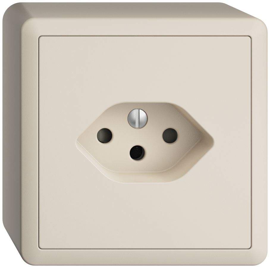 Presa AP EDIZIOdue T13 crema, con shutter