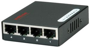 Switch ROLINE, 4-Port 10/100/1000Mbit/s, Auto-Negotiation, Full-Duplex