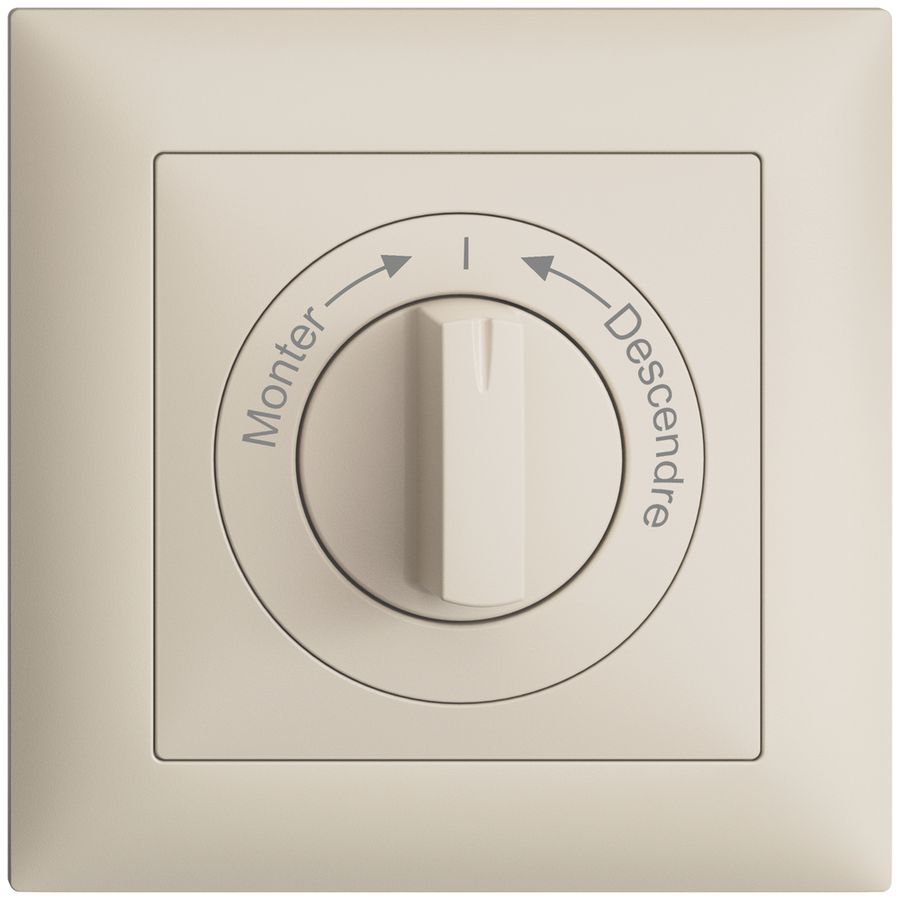 Kit front.Monter->I<-Descendre EDIZIOdue 88×88mm crema