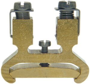 Morsetto di terra componibile Woertz Ex 6…16mm² vite 2×1 guida DIN 35mm