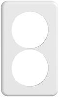 UP-Abdeckplatte STANDARDdue SNAPFIX® 2×1/1×2 2×Ø58 90×150mm ws