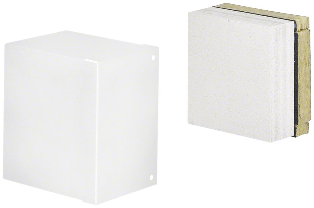 Embout de fermeture tehalit FWK 90 E60/E30 50×60mm, blanc traffic