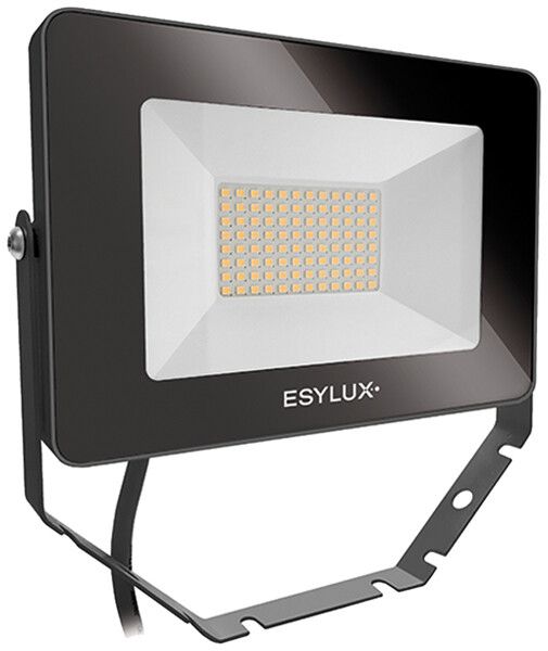 LED-Strahler ESYLUX OFL BASIC, 30W 4000K 3000lm 200×32×135mm IP65, schwarz