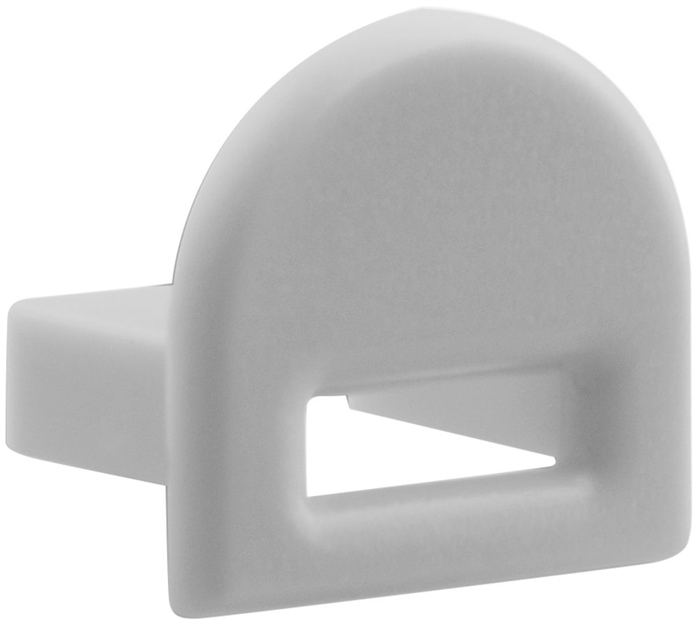 Embout DOTLUX PVC pour profilé/cache 6E gris, avec passe-câble