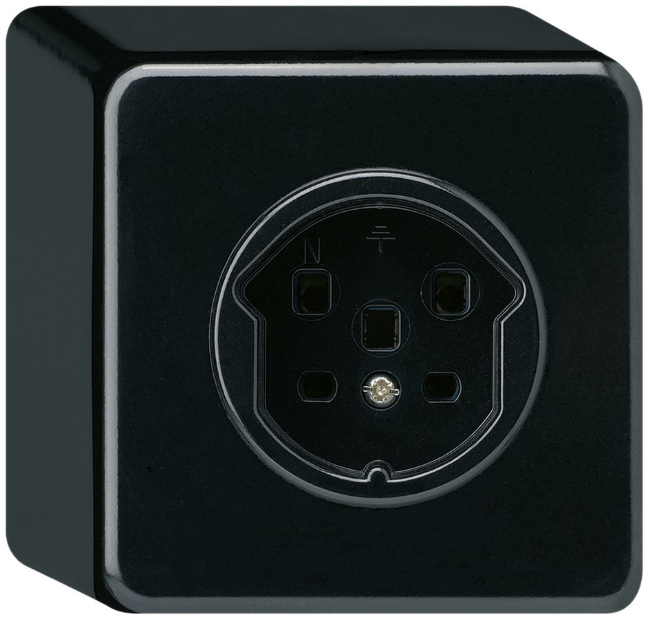 Presa AP HA basico tipo 25 con morsetti a innesto nero