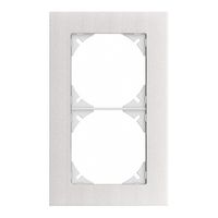 Abdeckrahmen EDIZIOdue prestige 2×1 marmor weiss