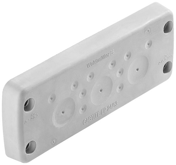 Plaque passe-câbles WM CABTITE EP 24/13 149.6×58×29.2mm TPE gris
