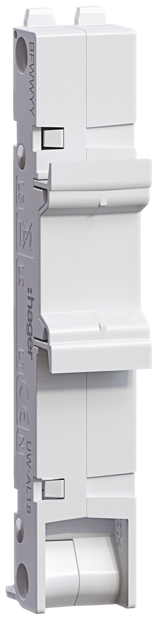 Leeradapter-DIN Hager uniway, Sammelschienenabdeckung, Breite 18mm, 12 Stück