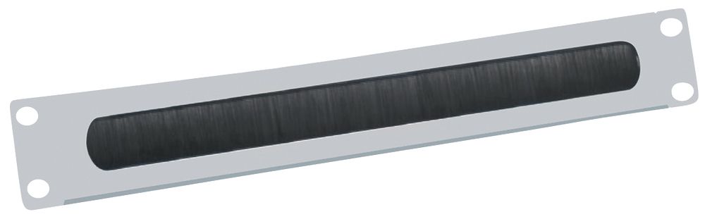 Durchführungspanel 19" VALUE, Ausschnitt mit Bürstendichtung 2HE St grau