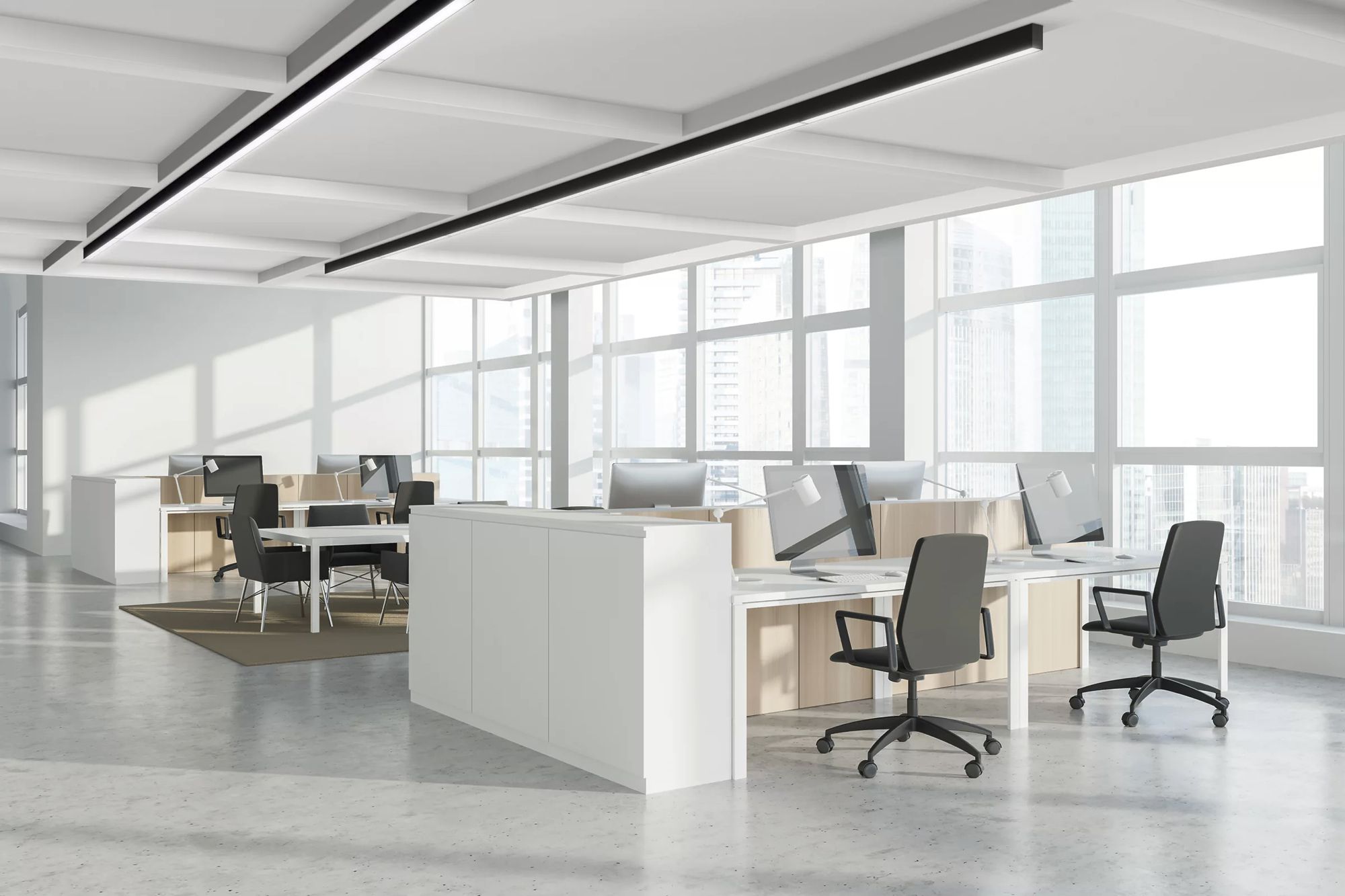 LED-Deckenleuchte Philips TrueLine PIR SEN 41.5W 5000lm 927…965 DALI 1449mm Al