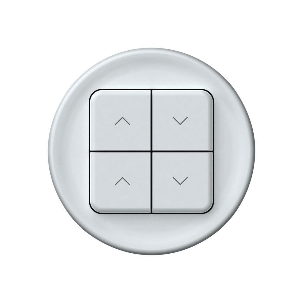 Kit frontal origin couvercle pour poussoir pour stores KNX 4× blanc