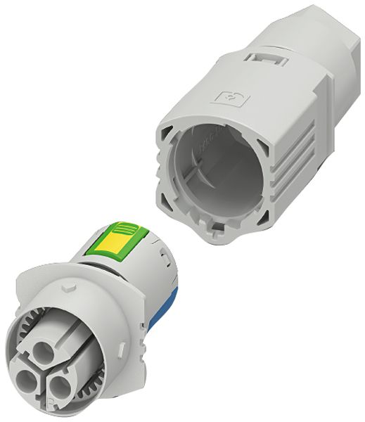 Connecteur enfichable PX IPD P 3P2,5 F GY 2+PE 20A/500V Ø6…9/8…13mm gris clair