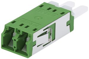 LWL-Kupplung R&M, flanschlos, LC-Duplex APC 8° SM, grün