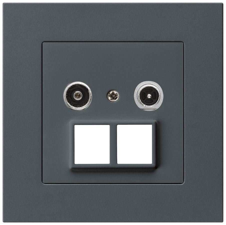 Prise multimédia ENC kallysto.pro R/TV 19dB 2GHz anthracite