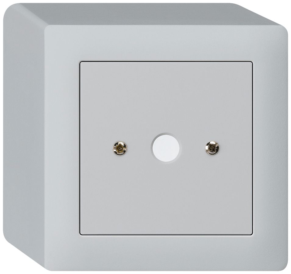 AP-Durchgangsdose kallysto hellgrau Ø9mm ohne Klemmeneinsatz