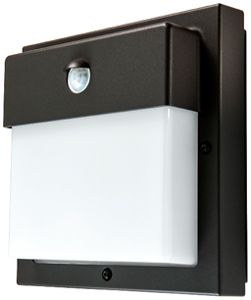 Applique SG Bassi PIR E27 1×15W IP65 240×240mm nero