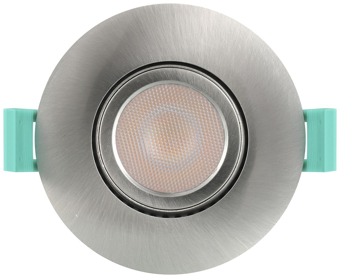 LED-Downlight Sylvania OBICO 5.4W 530lm 927/930/940 IP65 38° DIM Ø81mm Silber