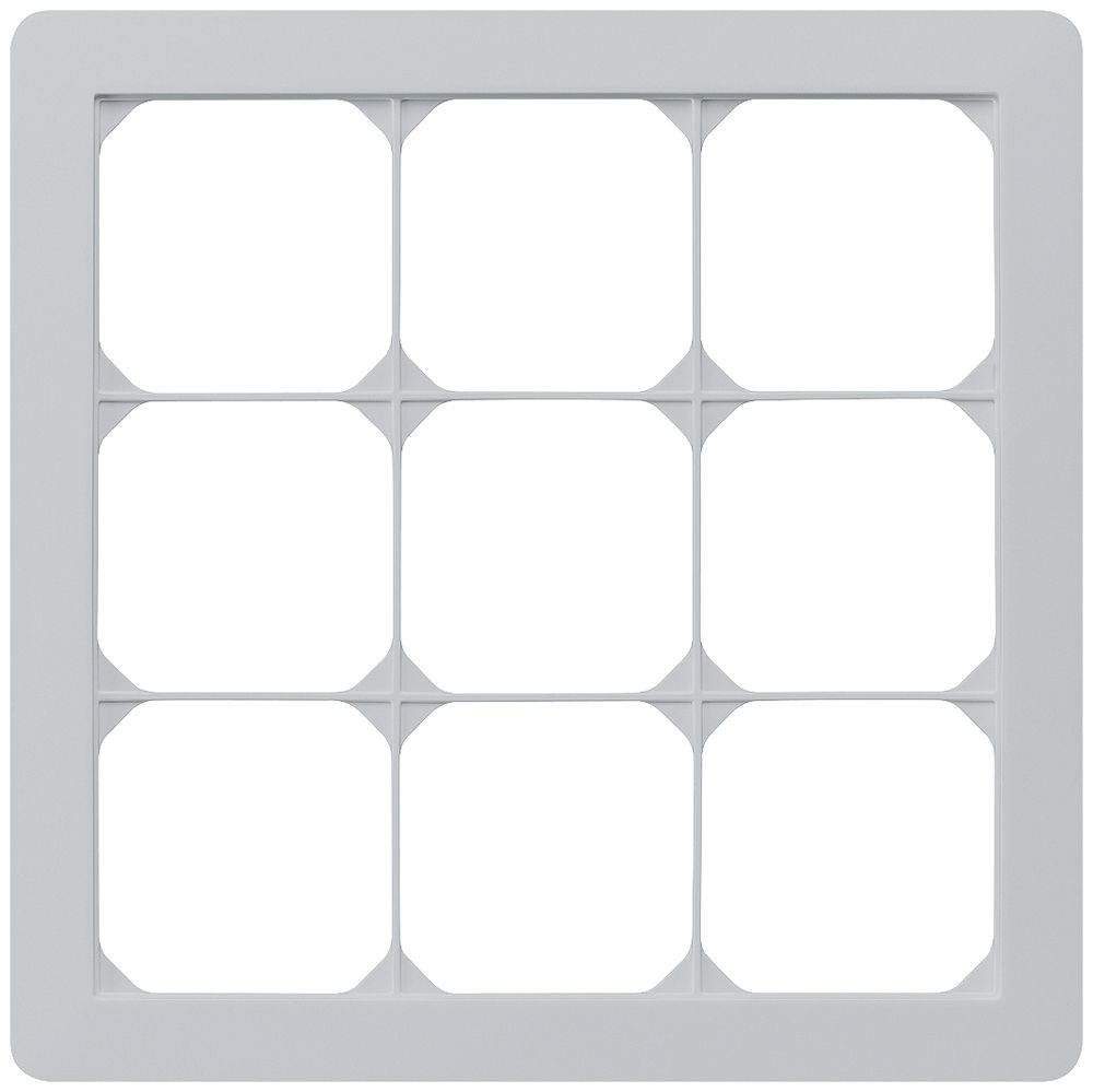 UP-Abdeckrahmen kallysto.trend 3×3 hellgrau 214×214mm