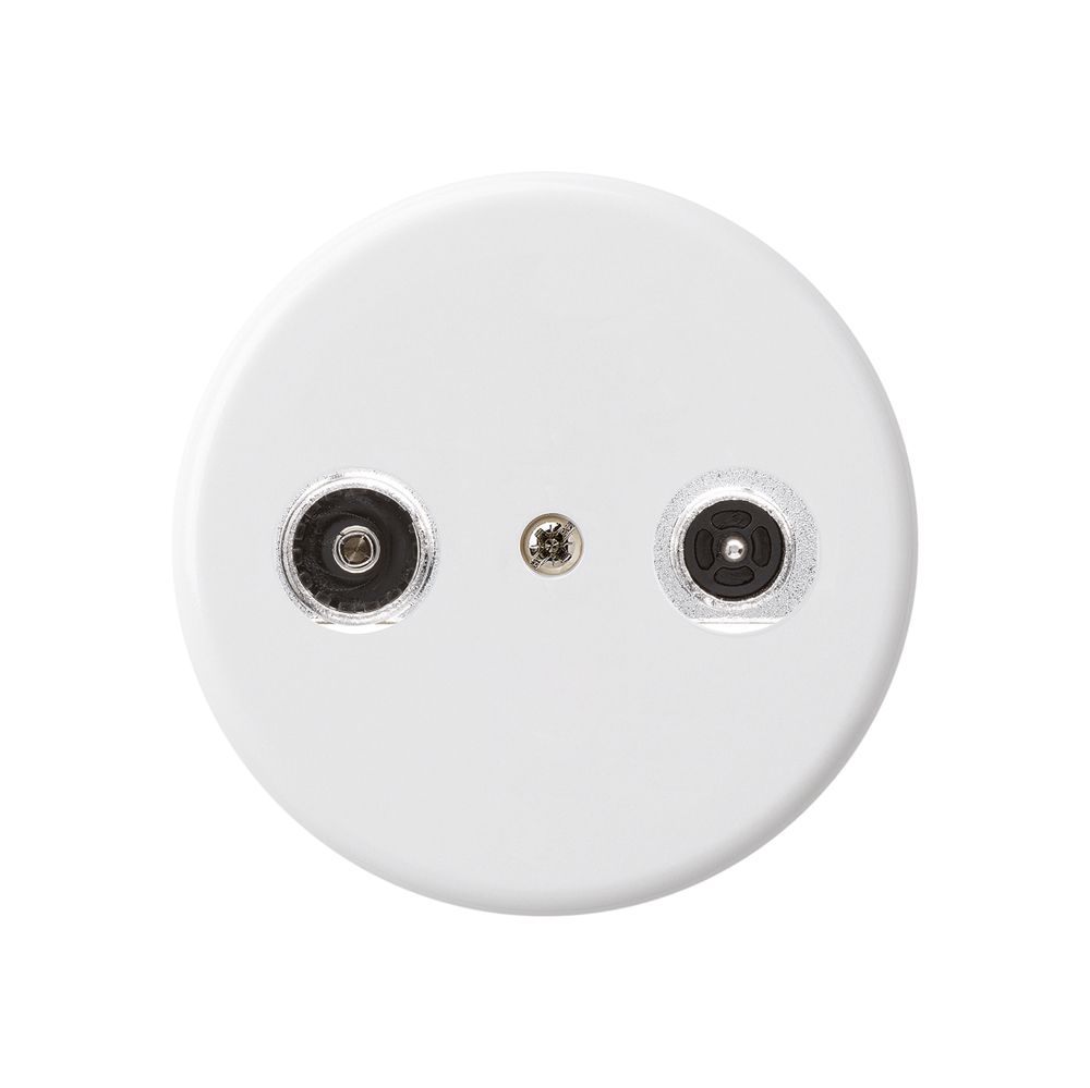 Prise d'antenne basico TV-R montage A 10.5dB 2GHz blanc