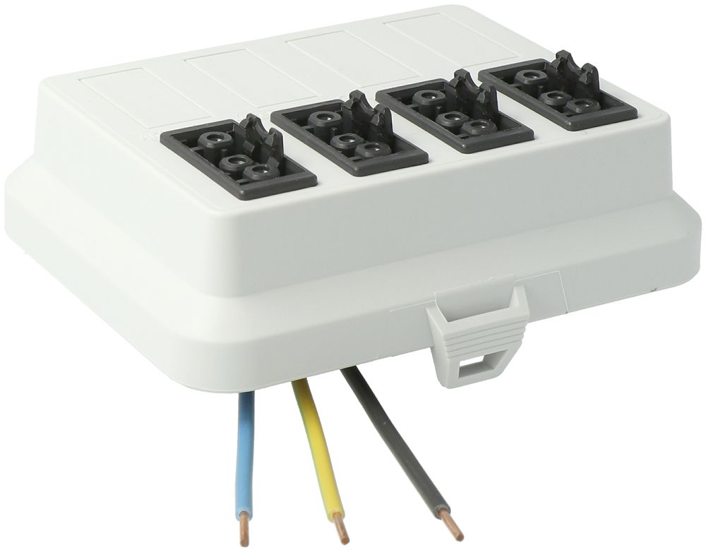 Parte frontale AGRO, in: 3P H07V-U, out: 4×3P ne L1, Wieland