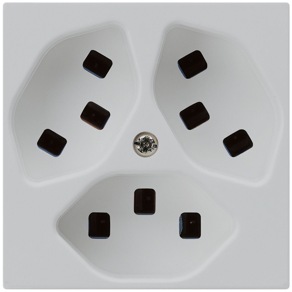 Presa Hager kallysto 3×T23 A grigio chiaro