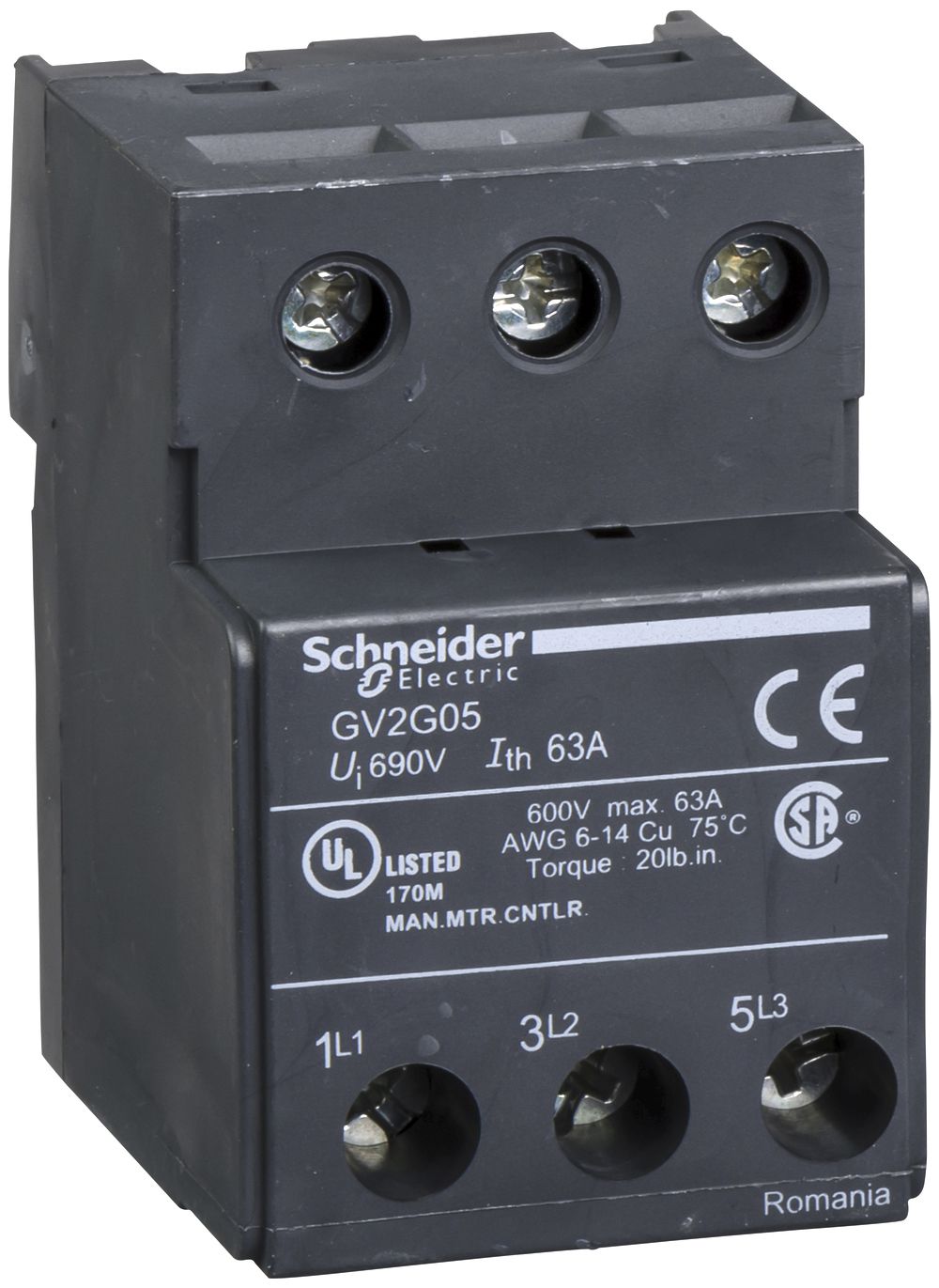 Anschlussblock Schneider Electric GV2G05