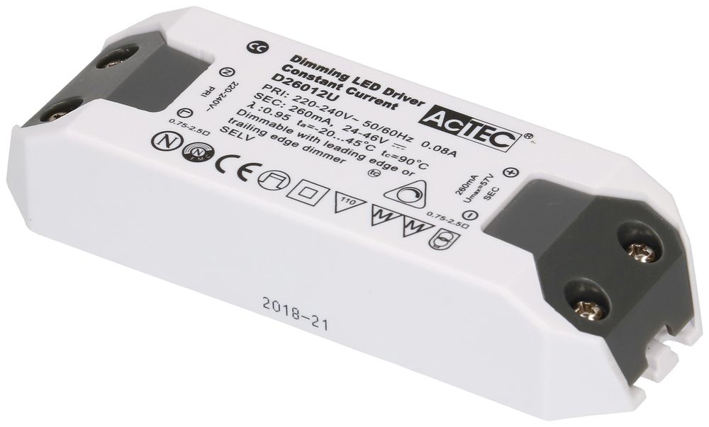 Convertitore LED MAX HAURI 260mA, 12W