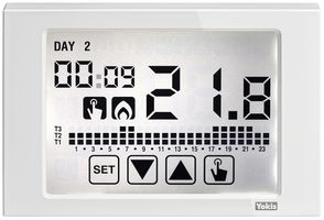 AP-RF-Raumthermostat Yokis THERMARP, LCD-Touch-Display, 2.4GHz, weiss