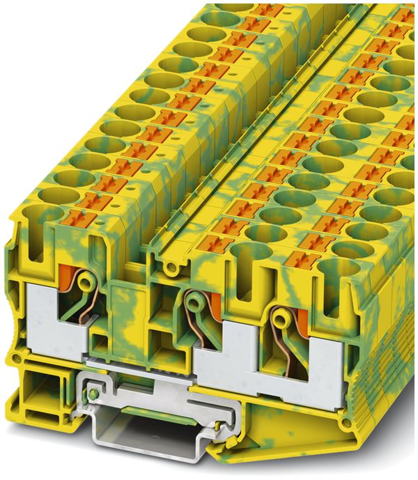 Borne de protection 0.5…16mm² Push-in vert/jaune PT 10-TWIN-PE