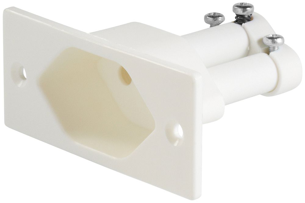 Prise INC 1×T13, blanc, 63×28 LNPE 250V 10A avec bornes à vis