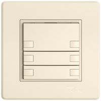 Poussoir universel ENC EDIZIO.liv UNI SNAPFIX® 12…48V s.LED 6× comm.1T cr