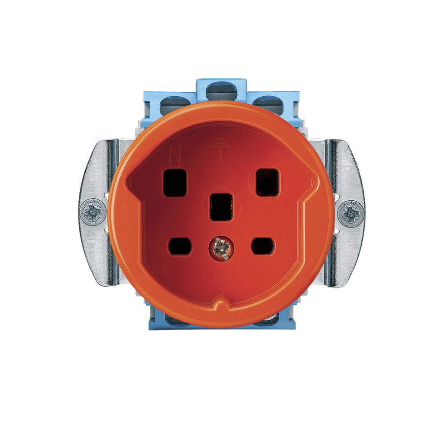 Steckdose HA basico Typ 25 mit Steckklemmen orange