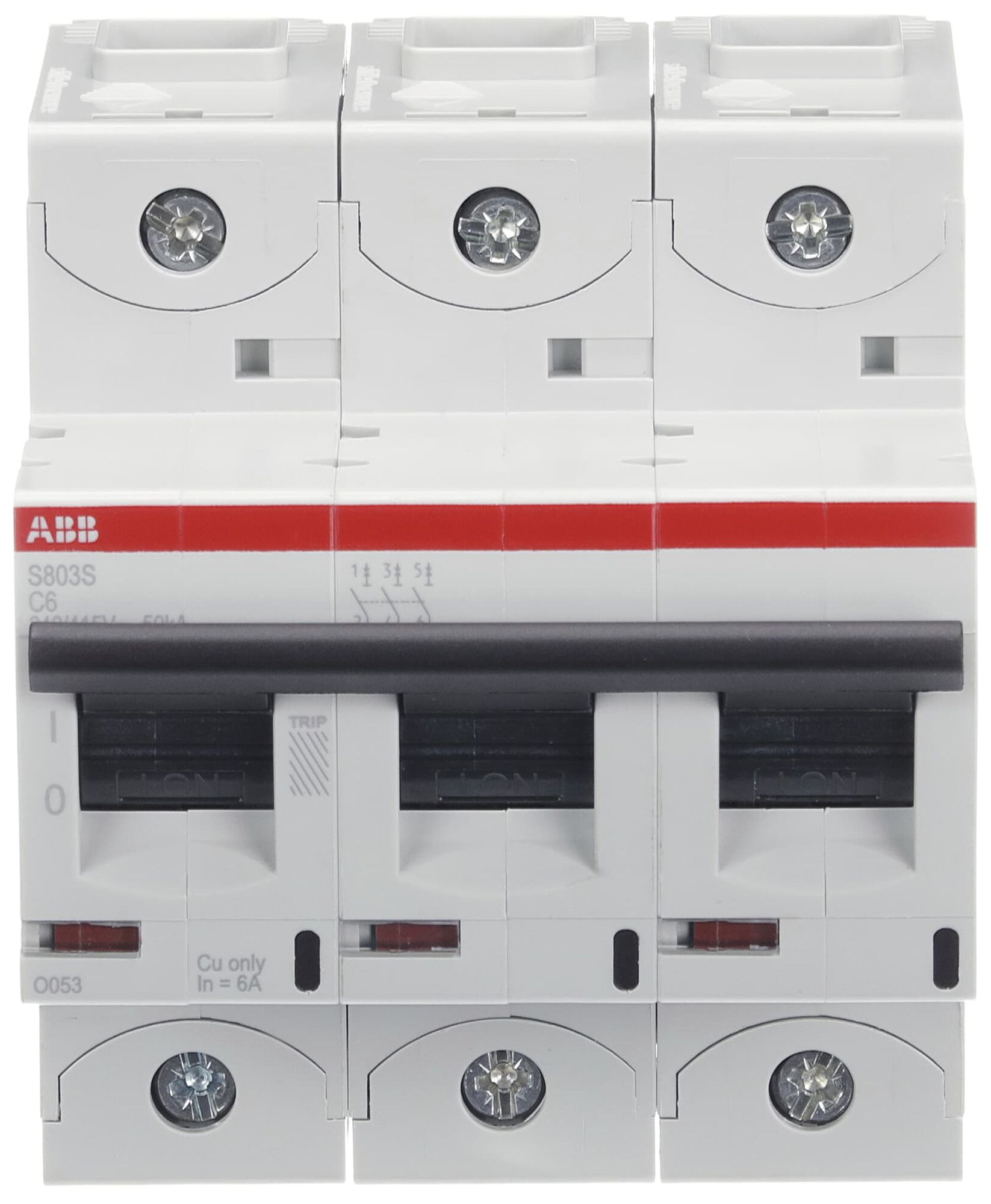 Leitungsschutzschalter ABB S803S-C6 3P 400V C-6A 50kA 4.5TE