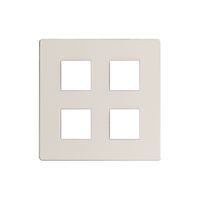 Frontplatte EDIZIOdue elegance für 4×Taster arktikweiss