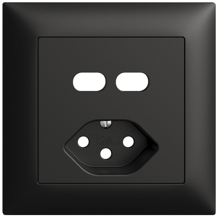 UP-Montageset Feller EDIZIOdue für Steckdose USB 2×Typ C + Typ 13 schwarz