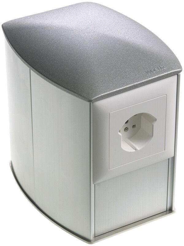 Anschlussaufsatz Ellipse H=150 elox. mit 2 NIS-Dosen IP20