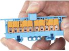 Leitungsbrücker WAGO 221 mit Verriegelungsfunktion 2L 41A blau